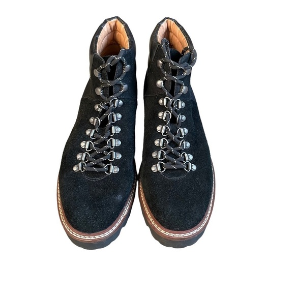 Madewell The Citywalk Lugsole Hiker Boot in Suede Leather, True black, size 9 - Picture 6 of 11